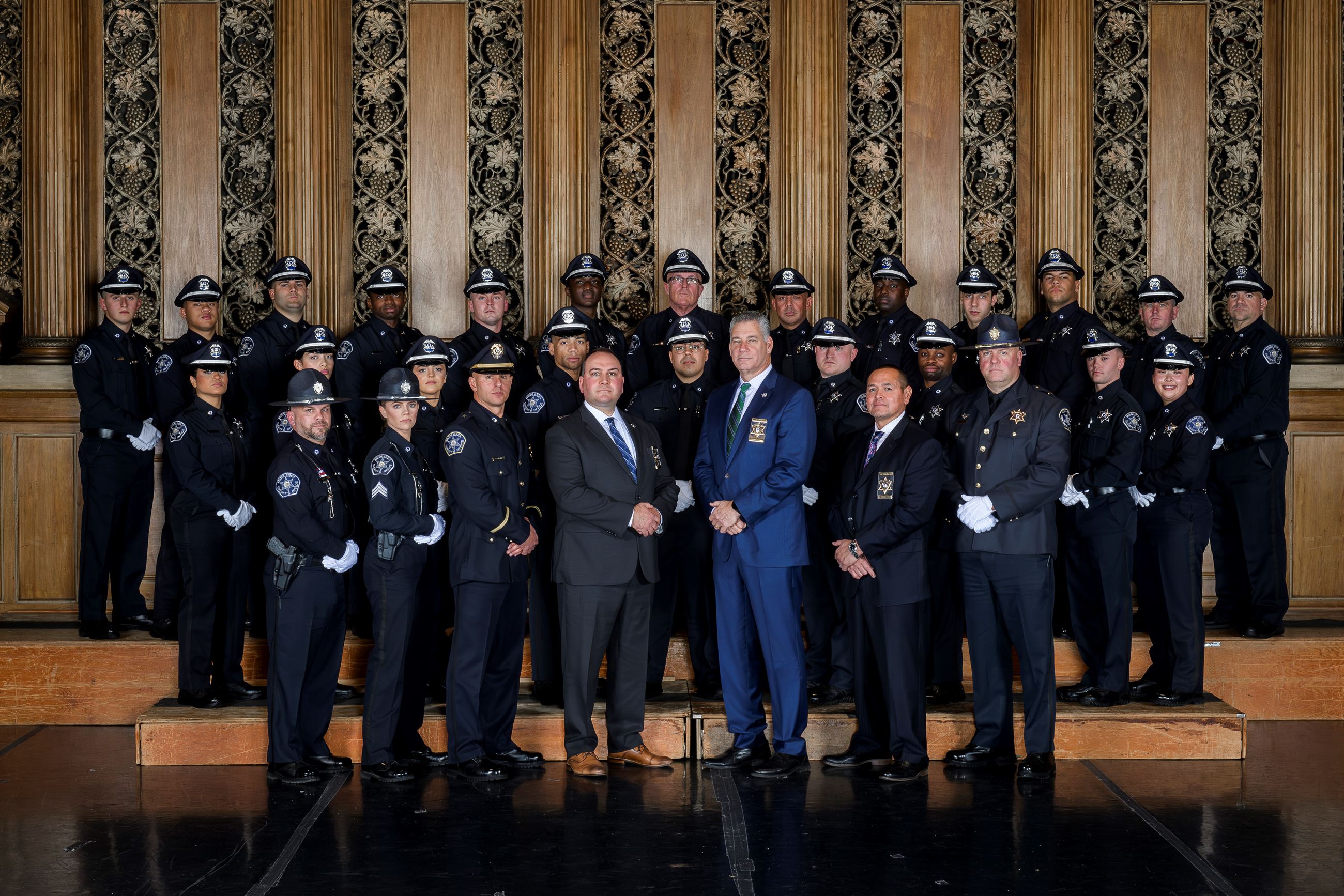 Members of the 51st BTA pose with command and training academy staff.